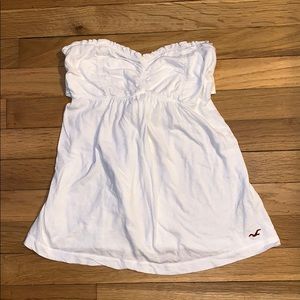 Hollister white strapless top!
